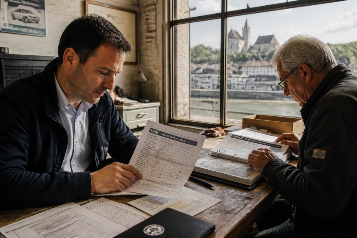 Comment vérifier l'historique, l'entretien et le VIN d'une Mercedes en Allemagne